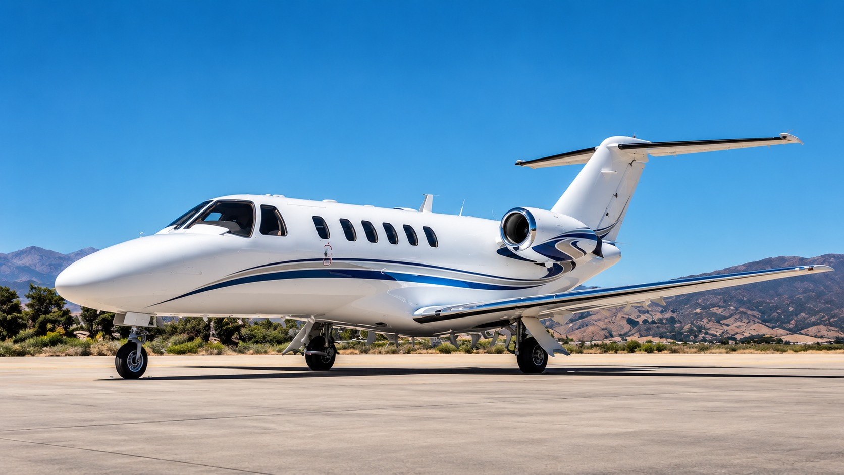 Cessna Citation CJ2, AI-generated illustration; not evidence of an allocated aircraft, airport, flight or availability.