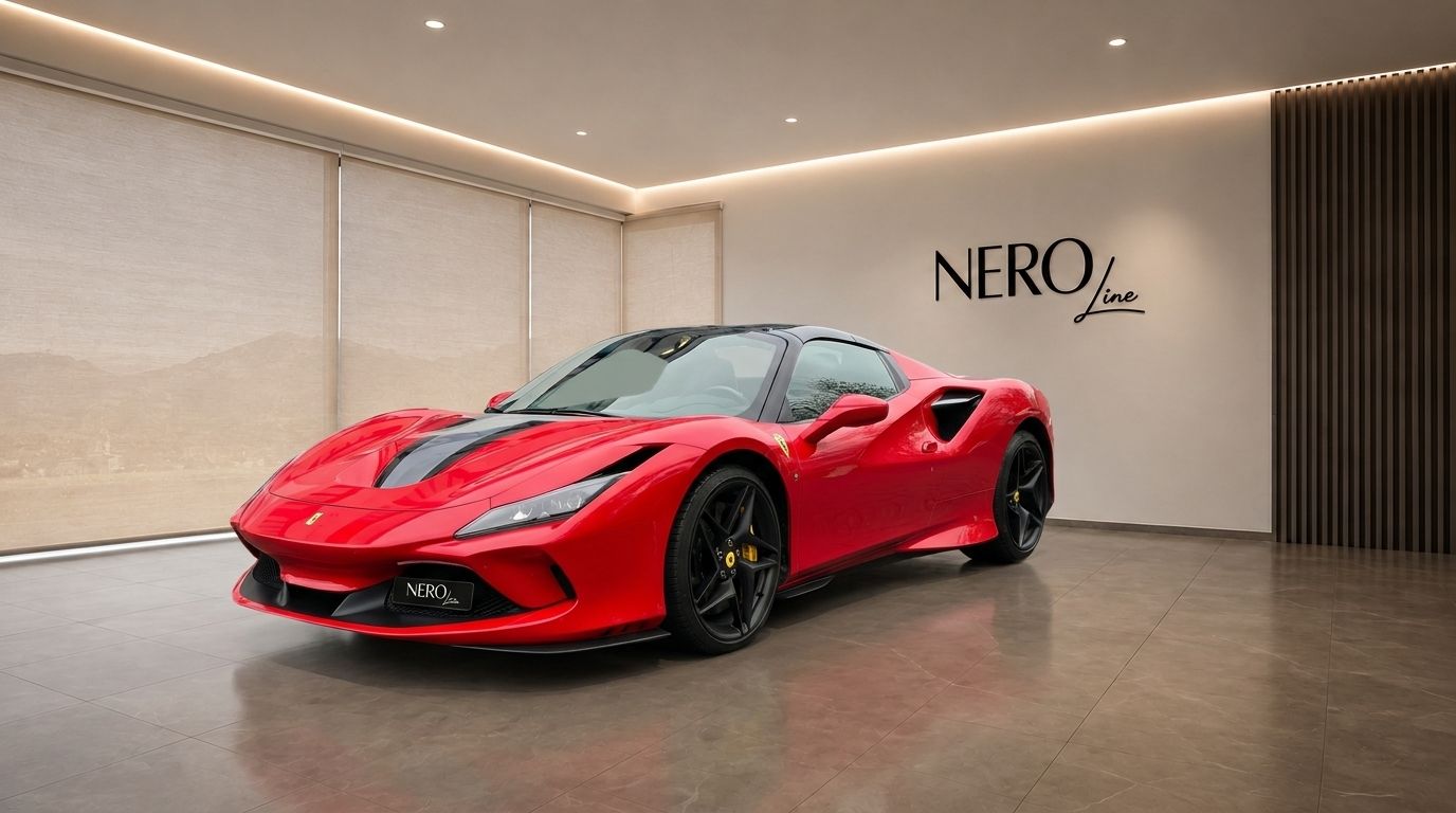 AI-generated illustrative image of the listed model; not a photograph of the allocated vehicle or a physical Nero Line showroom. Confirm the exact unit in writing.
